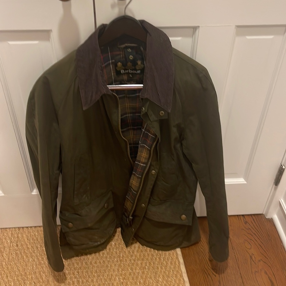 Men’s Classic Ashby Wax Jacket - color OLIVE size XL